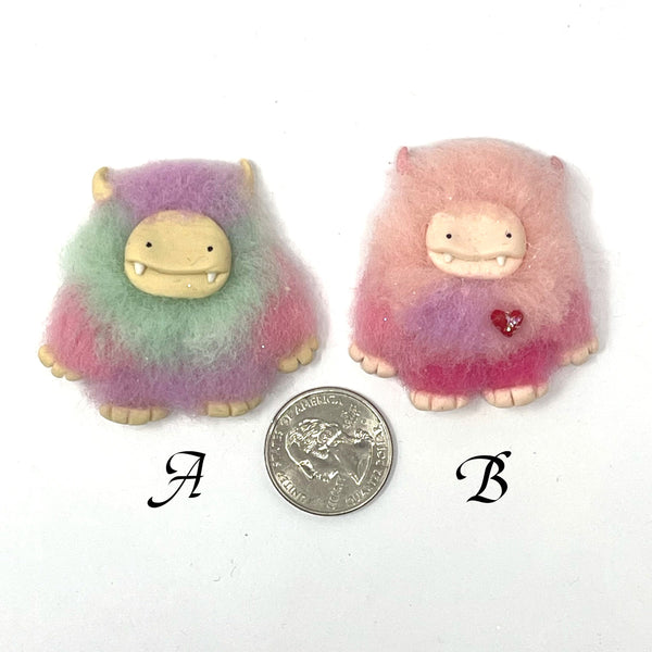 Handmade Clay Doll - Furry monster