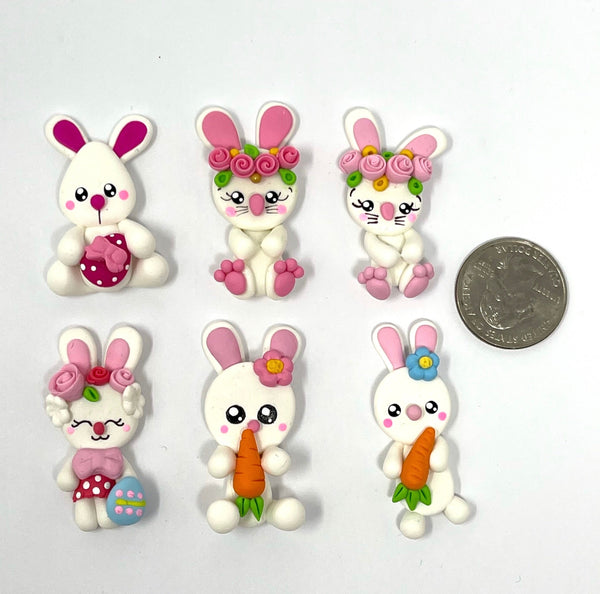 Handmade Clay Doll - Easter bunny