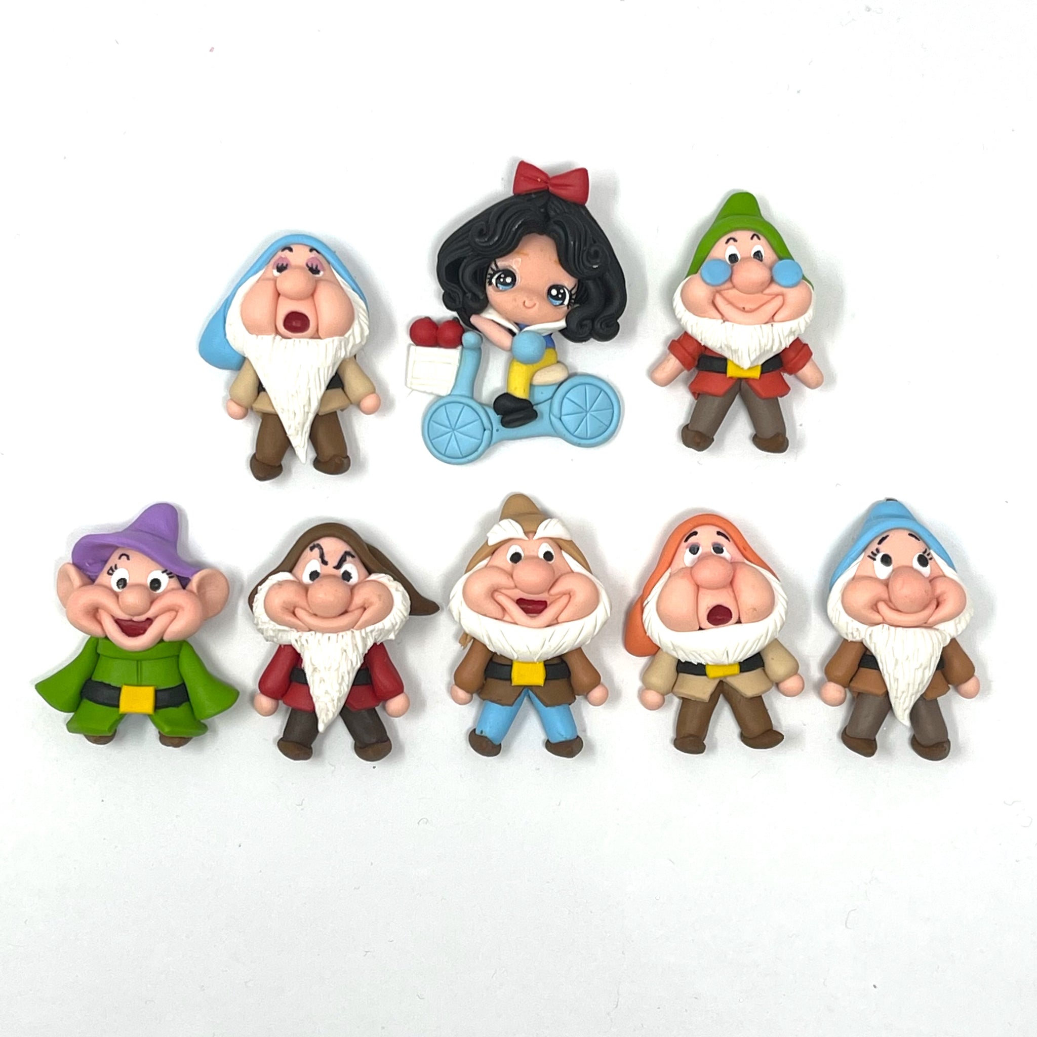 Handmade Clay Doll - Snow White and the 7 Dwrafs