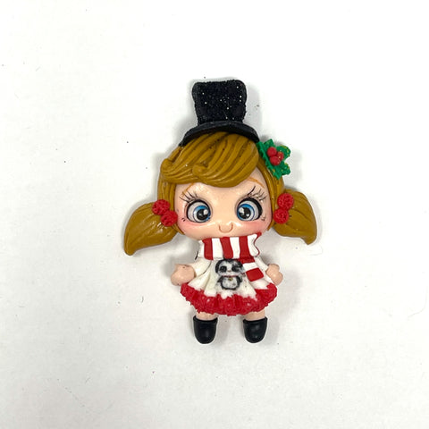 Handmade Clay Doll - Holiday girl