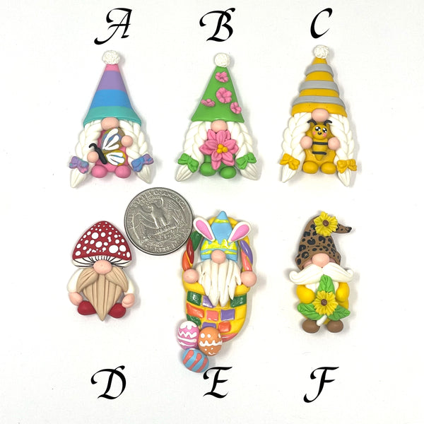 Handmade Clay Doll - Spring Gnomes