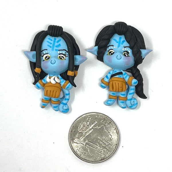 Handmade Clay Doll - Avatar set of 2