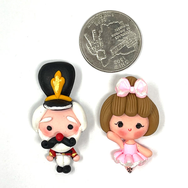 Handmade Clay Doll - Nutcracker set of 2