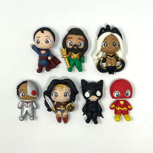 Handmade Clay Doll - DC superhero set of 7