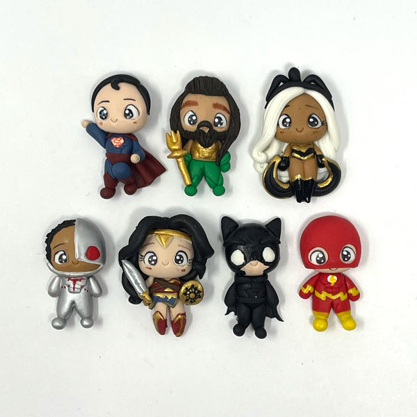 Handmade Clay Doll - DC superhero set of 7