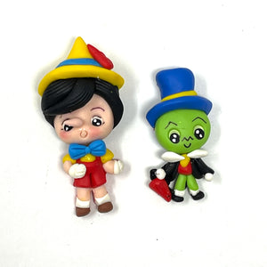 Handmade Clay Doll - Pinocchio (set of 2)