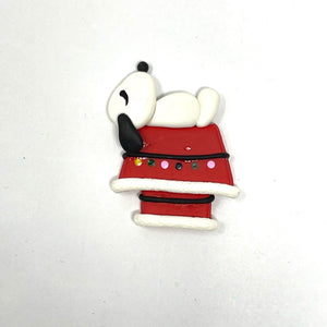 Handmade Clay Doll - Holiday Snoopy