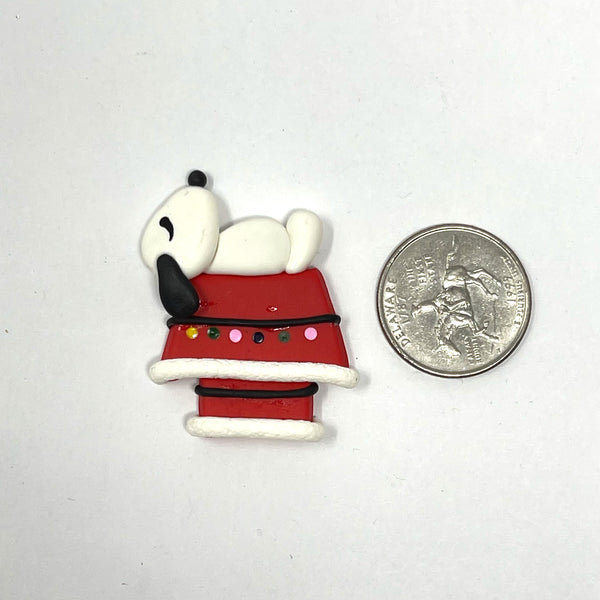 Handmade Clay Doll - Holiday Snoopy