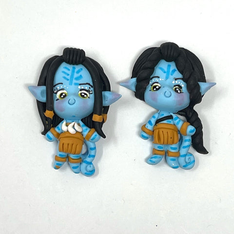 Handmade Clay Doll - Avatar set of 2