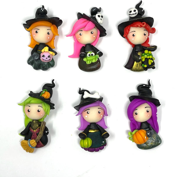 Handmade Clay Doll - Halloween Witch