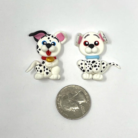 Handmade Clay Doll - Dalmatians