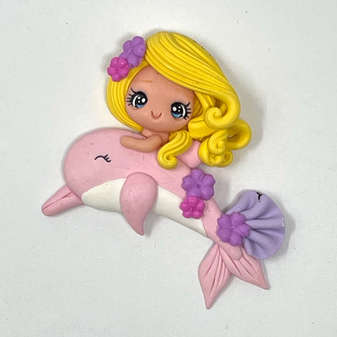 Handmade Clay Doll - Dolphin girl