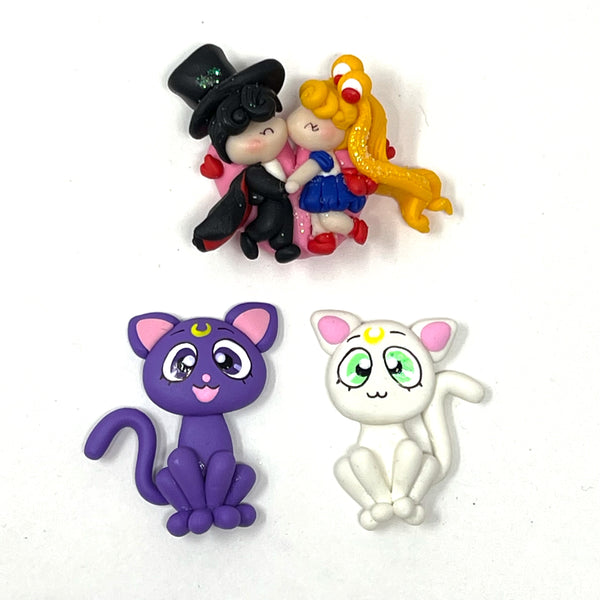 Handmade Clay Doll - Sailor Moon couple