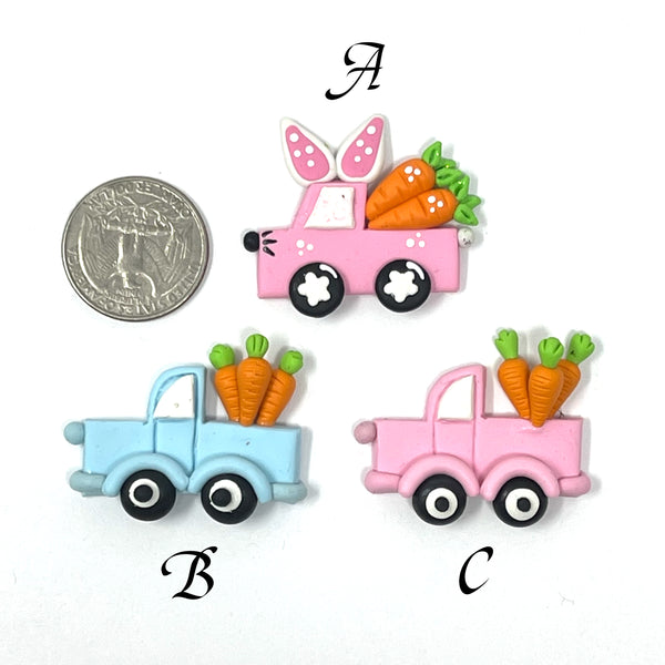 Handmade Clay Doll - Easter truck