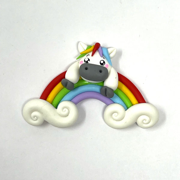 Handmade Clay Doll - Rainbow unicorn