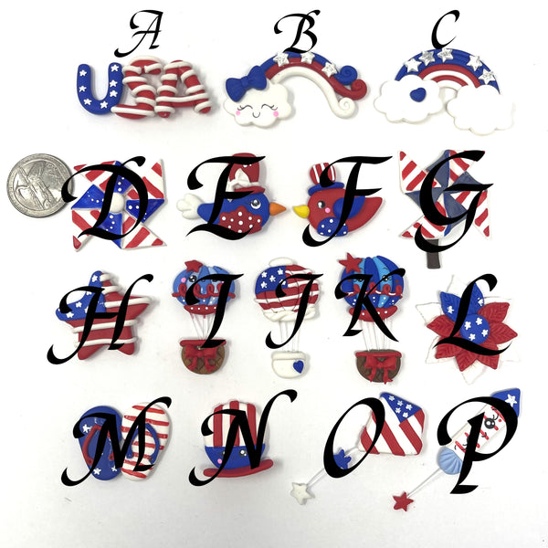 Handmade Clay  - Patriotic