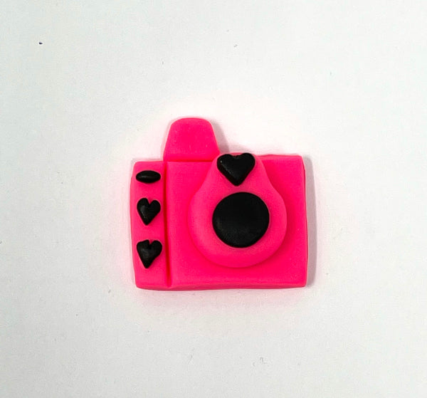 Handmade clay doll - Pink Camera