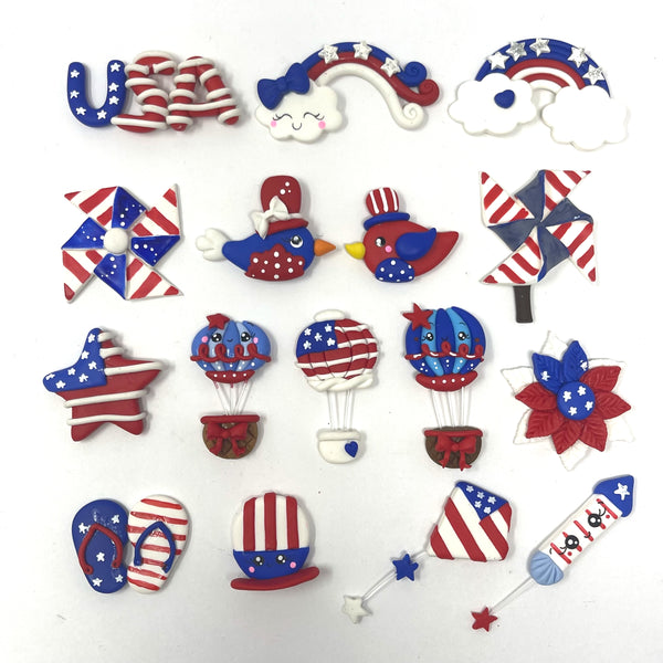 Handmade Clay  - Patriotic