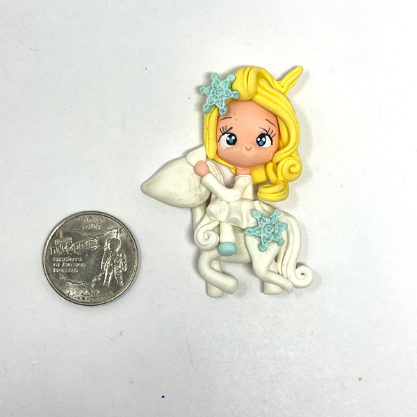 Handmade Clay Doll - Elsa on horse