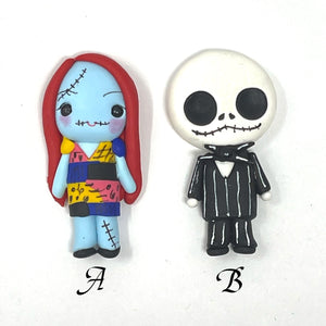 Handmade Clay Doll - Jack and sally