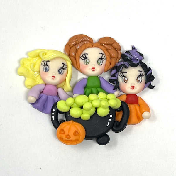 Handmade Clay Doll - Hocus Pocus