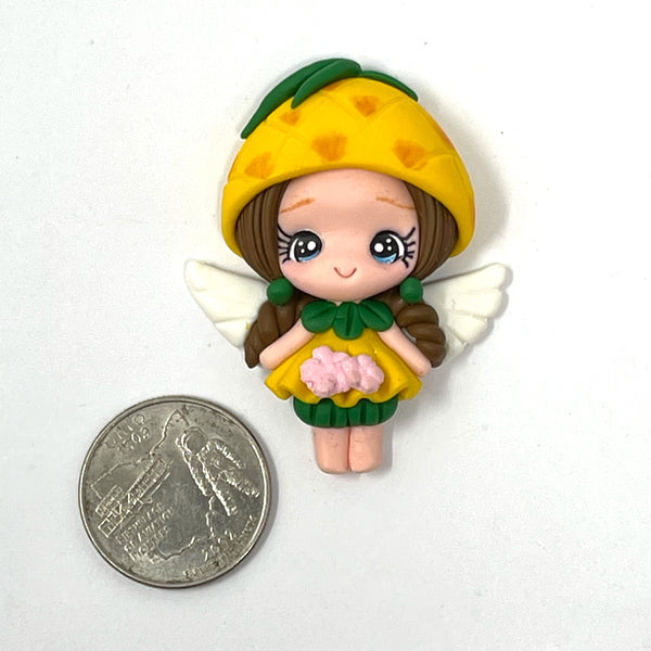 Handmade Clay Doll - Pineapple Angel