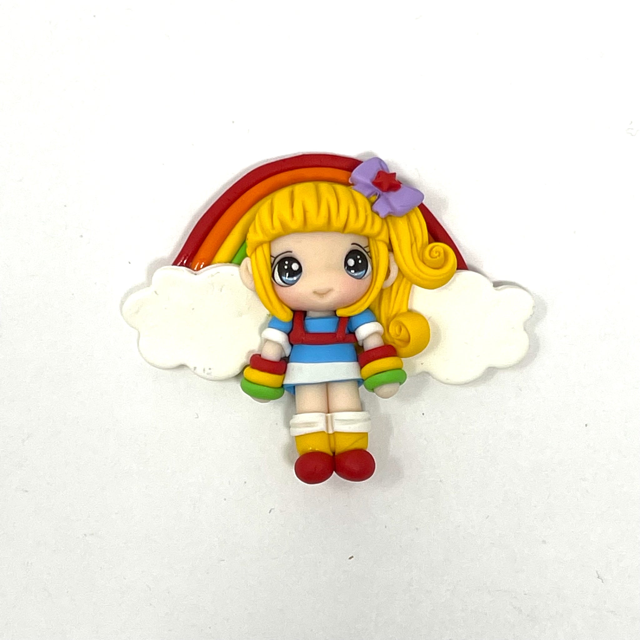 Handmade Clay Doll - Rainbow brite