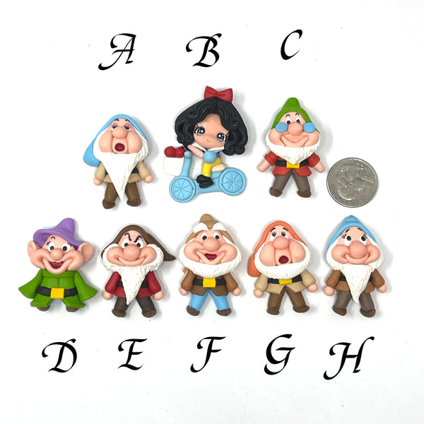 Handmade Clay Doll - Snow White and the 7 Dwrafs