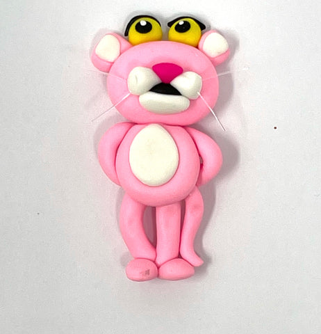 Handmade clay doll - Pink Panther