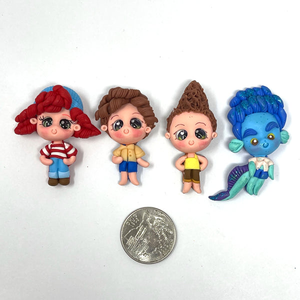 Handmade Clay Doll - Luca set of 4