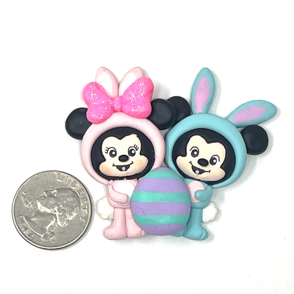 Big Eye Clays - Easter Minnie and Mickey