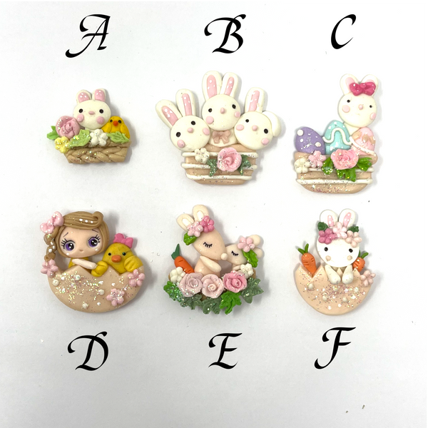 Handmade Clay Doll - Easter