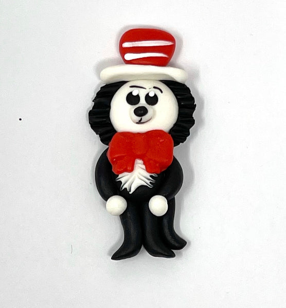 Handmade clay doll - Cat in the hat