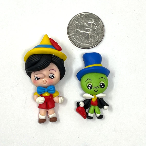 Handmade Clay Doll - Pinocchio (set of 2)