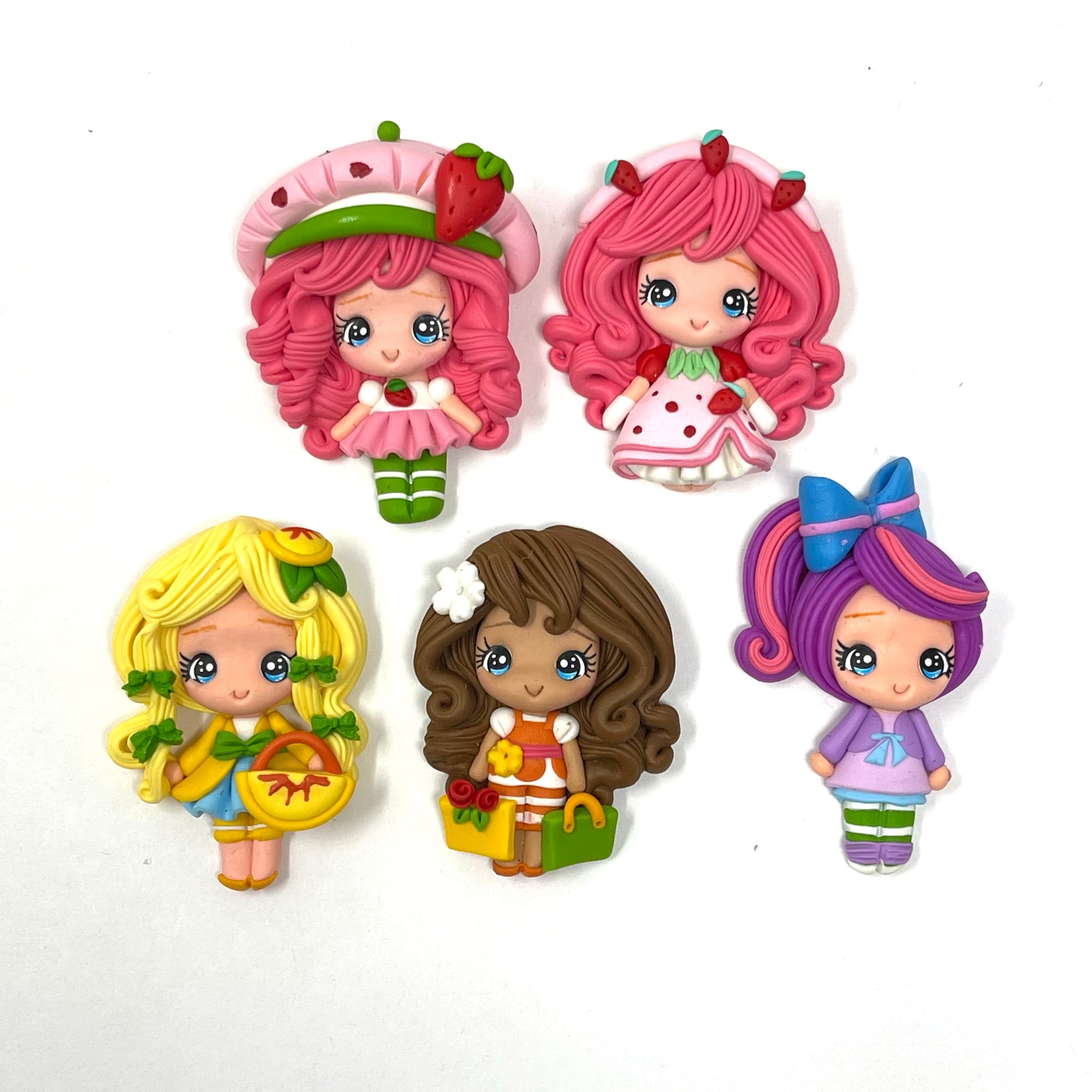 Handmade Clay Doll - Strawberry shortcake