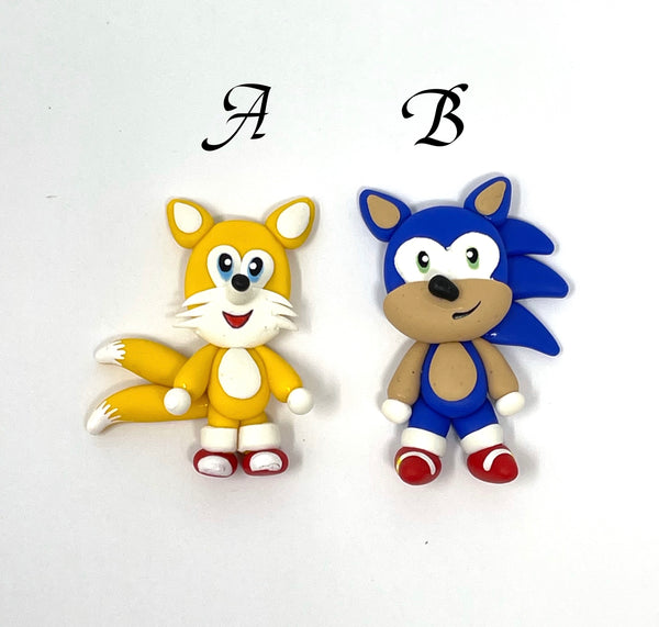 Handmade clay doll - Sonic