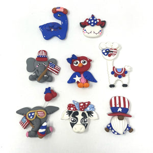 Handmade Clay  - Patriotic