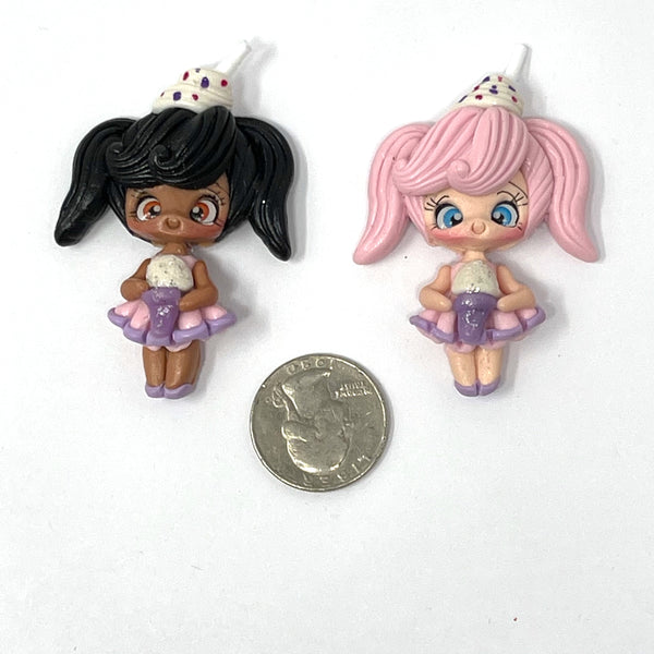 Handmade Clay Doll - Milkshake girls