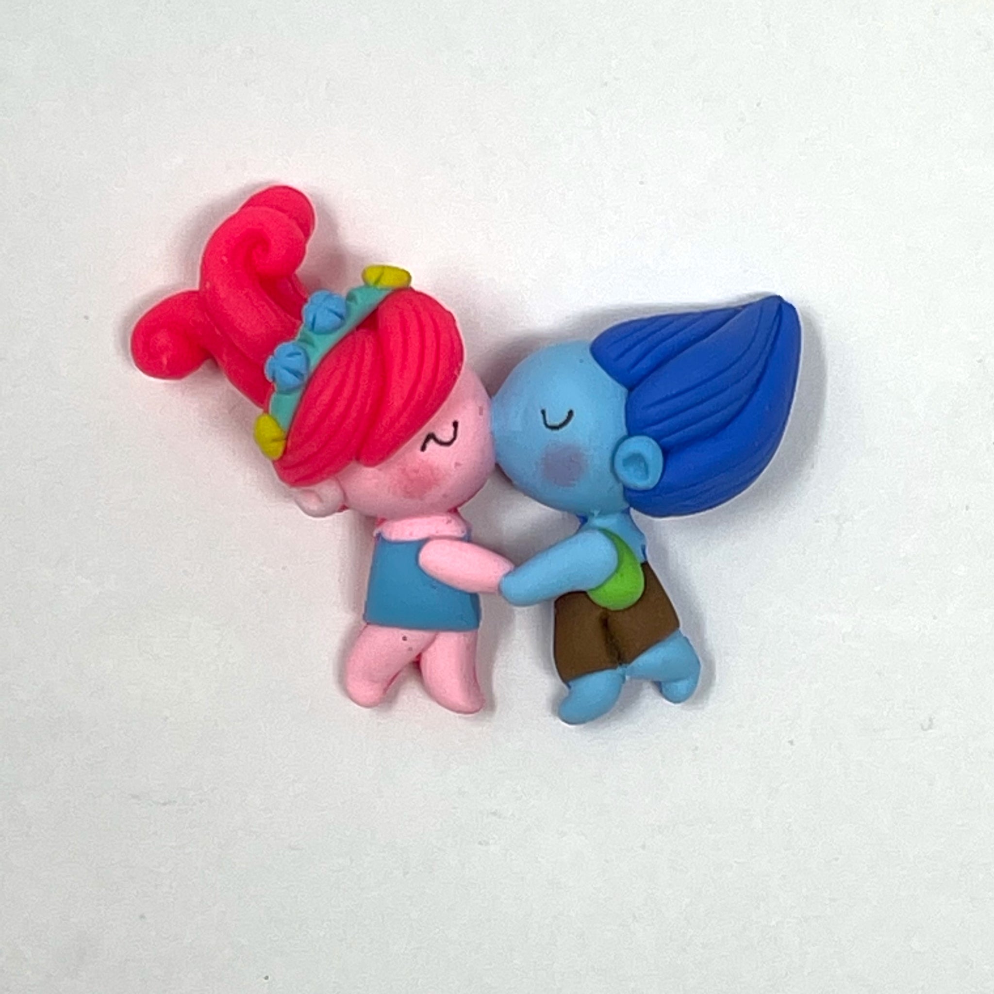 Handmade Clay Doll - Kissing trolls