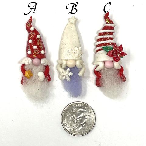 Handmade Clay Doll - Holiday Gnomes