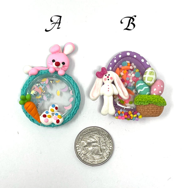 Handmade Clay Doll - Easter shakers