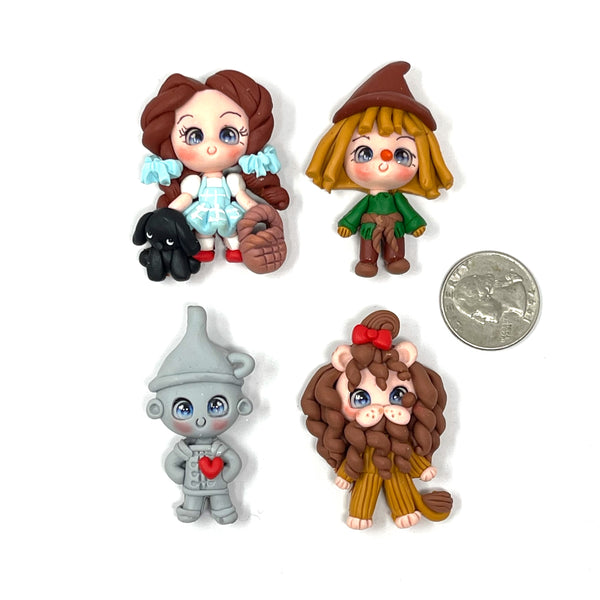 Handmade Clay Doll - Wizard of oz Set of 4