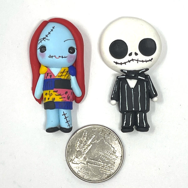 Handmade Clay Doll - Jack and sally