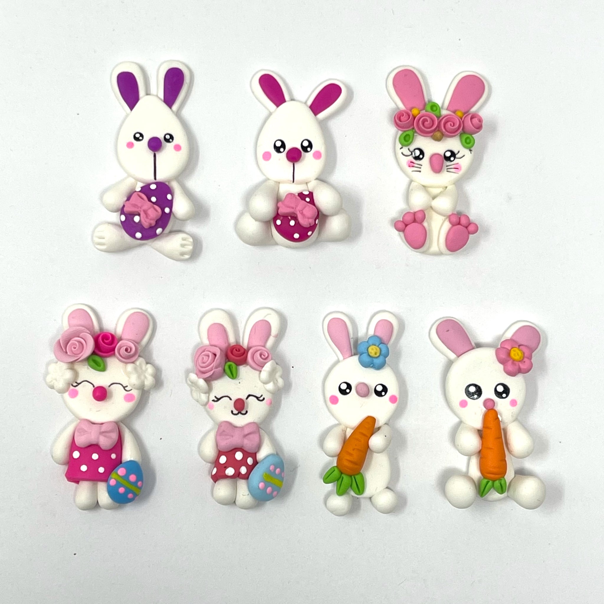 Handmade Clay Doll - Easter bunny