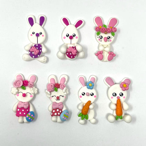 Handmade Clay Doll - Easter bunny
