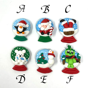 Handmade Clay Doll - Christmas Globes