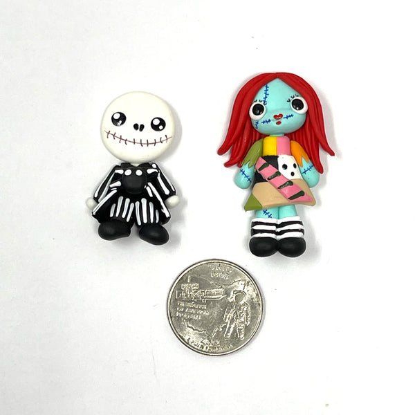 Handmade Clay Doll - Jack and Sally