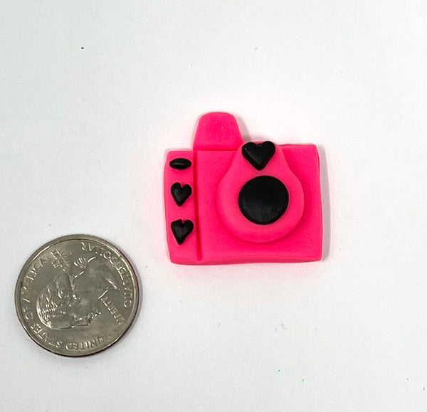 Handmade clay doll - Pink Camera