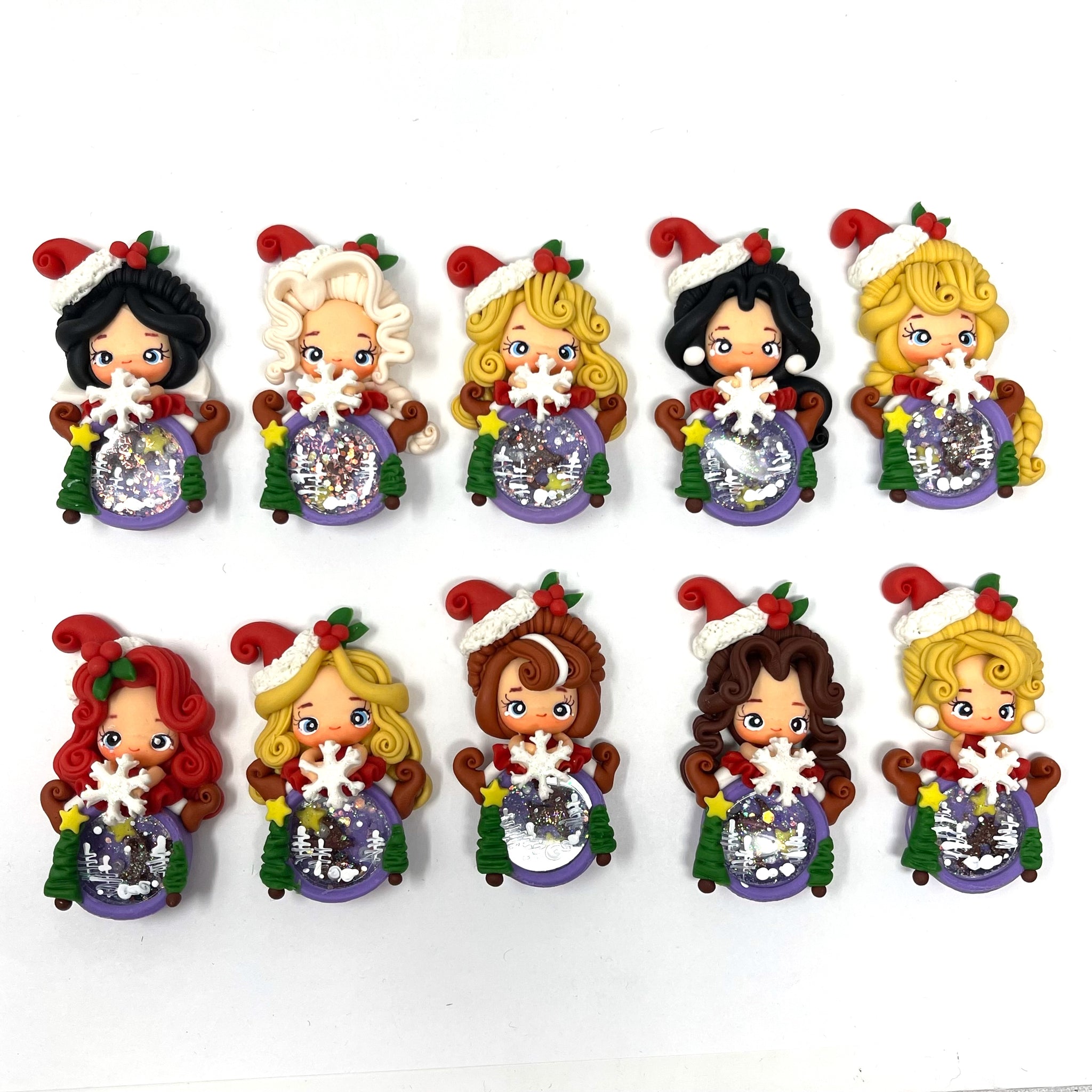 Handmade Clay Doll - Holiday Princess Shakers