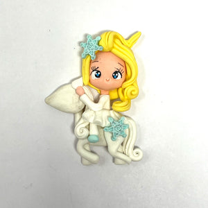 Handmade Clay Doll - Elsa on horse